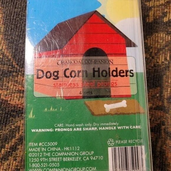 Charcoal Companion Dog Corn Holders (Set of 4) - Picture 4 of 4